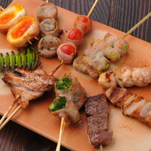 Luxury beef skewers, unusual skewers, and a la carte menus are also available♪