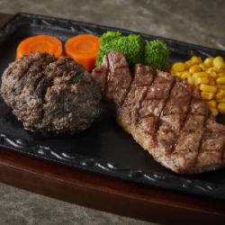 【B Combo】ハンバーグ+オーストラリア産サーロインステーキ