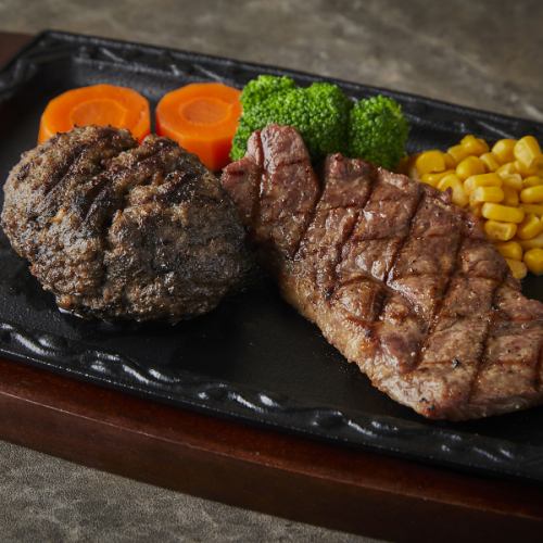 【B Combo】ハンバーグ+オーストラリア産サーロインステーキ
