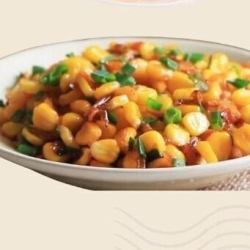 Stir-fried corn and shrimp