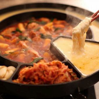 Lunch & early bird discount plan ★ [Starts 11:30-17:00 ☆] 2180 ⇒ 1680 yen ★ All-you-can-eat melty cheese dakgalbi!
