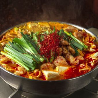 [All-you-can-eat and drink] Korean-style motsunabe included ☆ 120 minutes ● Korean-style motsunabe included & 100 popular menu items ★ All-you-can-eat 3980 yen