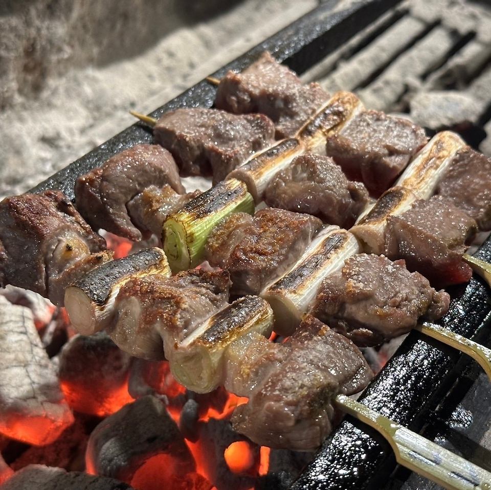 自慢のジビエ串 普段食べることの出来ない天然ジビエ串が350円～