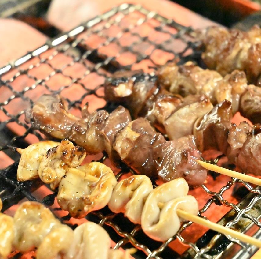 自慢のジビエ串 普段食べることの出来ない天然ジビエ串が350円～