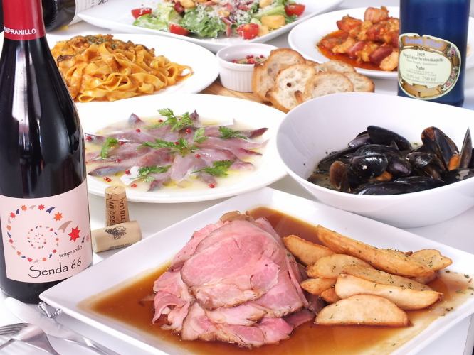 2時間飲み放題付!ボリューム満点7品4500円コース