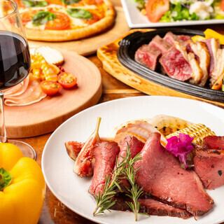 【2H飲放付6000円】50種のワインビュッフェもOK♪道産牛ステーキを堪能!全7品 歓迎会・送迎会