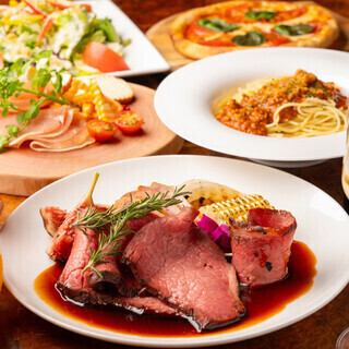 【2H飲放付7000円】ワインビュッフェもOK♪道産和牛サーロインステーキや肉寿司さしとろ等8品