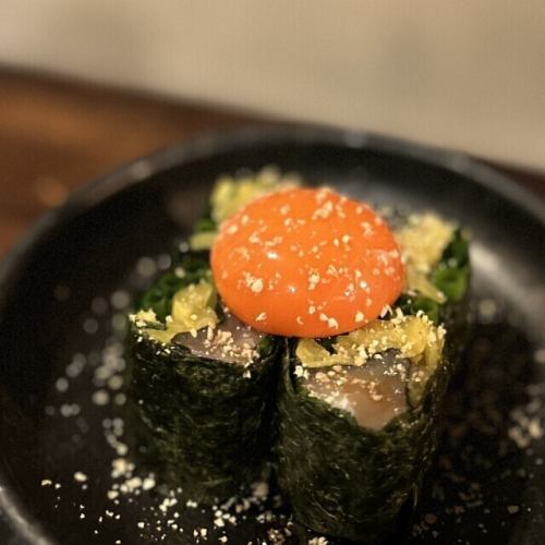 Fresh meatball wrapped in seaweed