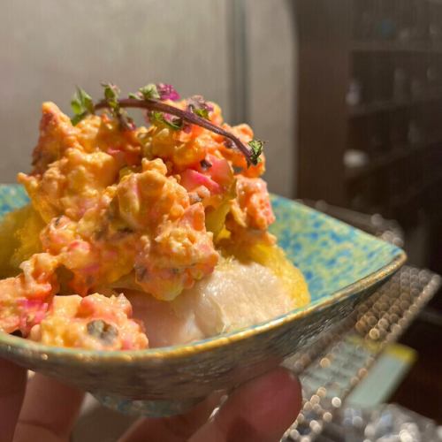 Potato salad with soft-boiled egg