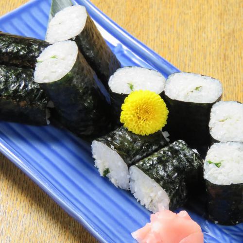 Mountain Wasabi and Shiso Leaf Tsuntsun Roll