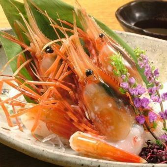 Various types of sashimi *Picture is Botan Shrimp