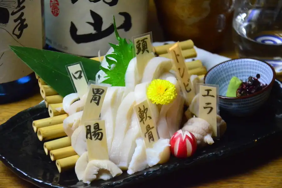たこの頭と希少部位のお刺身