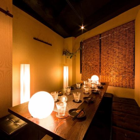 Digging seats that can be used for up to 6 people ☆ Small groups such as women's associations and joint parties are also OK in private rooms ♪ Private room seats are made undisturbed by anyone.Ideal for entertaining, date and anniversary with important customers ♪
