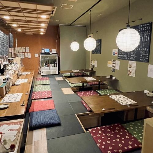 ゆったり寛げる掘り炬燵席