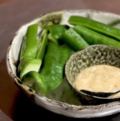 パリパリ万願寺甘とう　南蛮味噌マヨネーズ