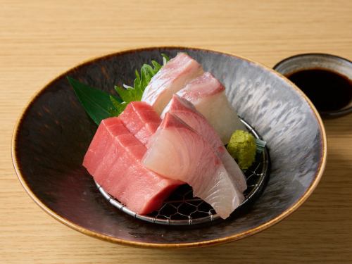 Three types of sashimi