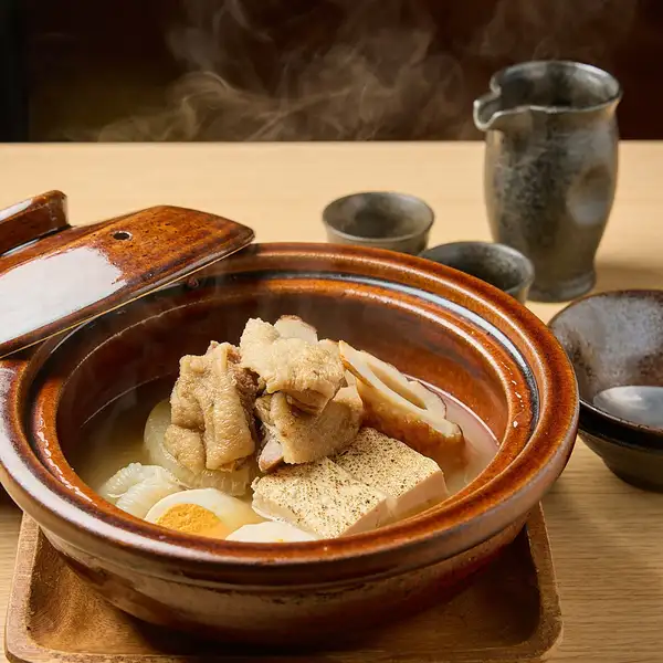 Oden made with mature chicken in an earthenware pot