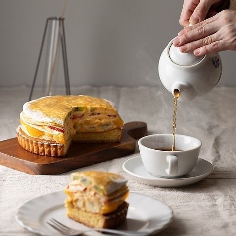 タルトとドリンクのセットがお得