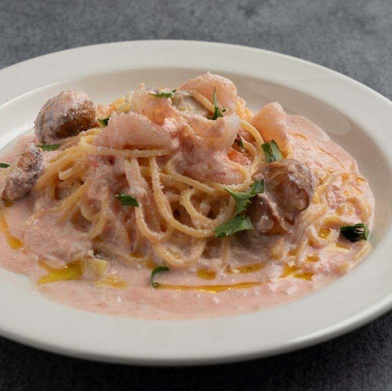 海老とじゃがいもの明太子バタークリーム