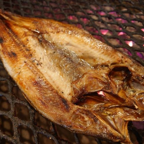 超大份！北海道東部產的特大島福魚，炭火烤製