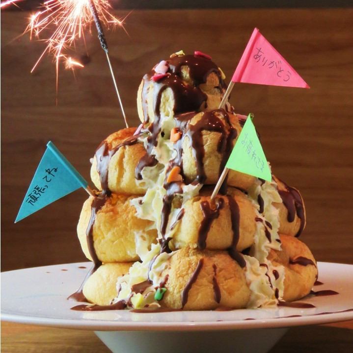 誕生日や歓送迎会に♪花火付シュータワーでサプライズ演出★