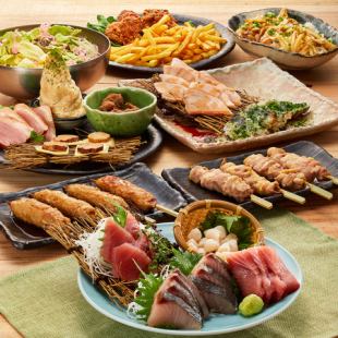 5/25まで【鹿野高原豚と鰆のあおさ塩糀焼きコース・全８品・２ｈ飲み放題付】いつでもご利用OK！