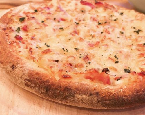 French Alsace white pizza