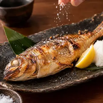 【3H飲放】漁港直送お造り5点盛り×大分名物とり天×本日の焼き魚含『月華』全8品6420円⇒5500円