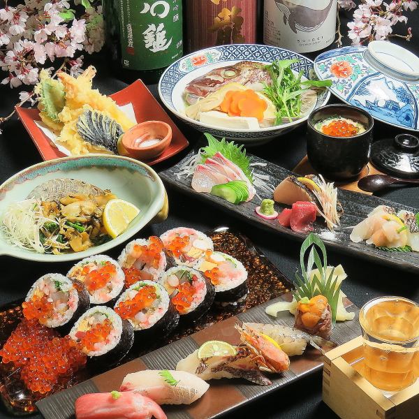 Deluxe sushi course 6,600 yen ~