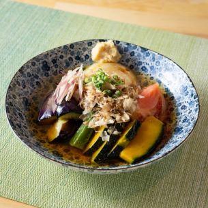 季節野菜の彩揚げ浸し