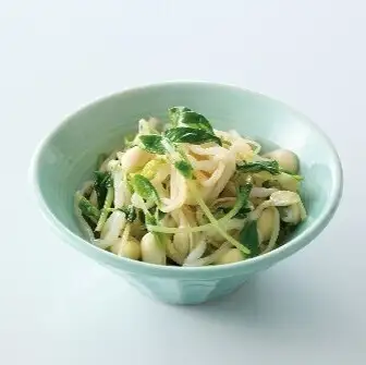 豆苗と豆もやしのナムル