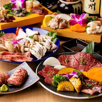 【自助餐套餐】2小時自助餐,包含和牛(共27道菜),售價5980日圓