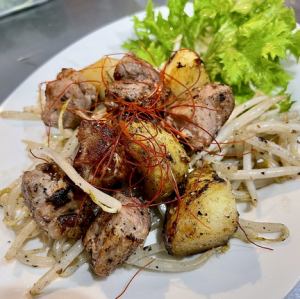 合鴨とポテトの炙り焼き
