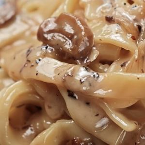 トリュフとキノコの生パスタ