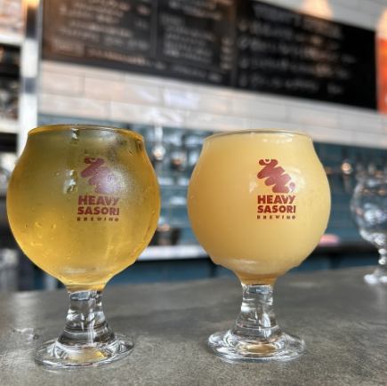 【BEER SET MENU】本日のビールTASTINGサイズ2杯＋おつまみ3種盛り合わせ付きセット1700円(税込)