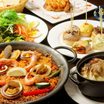 ★Mediterranean Enjoyment Course★ Recommended for anniversaries: 8 dishes in total, 2 hours of all-you-can-drink included (tax included)