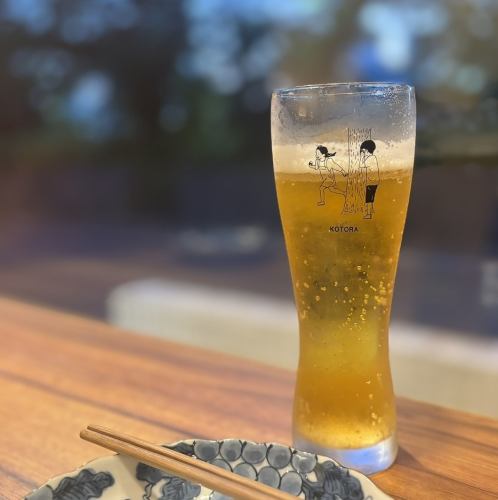 外を眺めながら一杯！