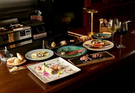 8800円(税込)コース◆アミューズ3種、薄造り山城牛肩ロース、佐渡山牛アーサーの佃煮添え等全8品