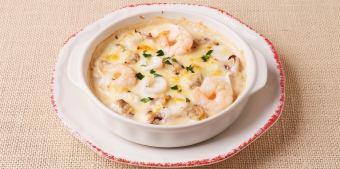 Creamy doria with plenty of seafood