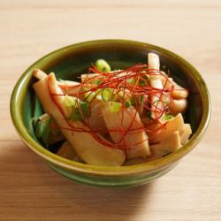 Snacks with chili oil and bamboo shoots