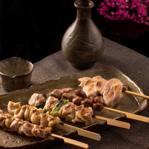 Assortment of 5 kinds of yakitori