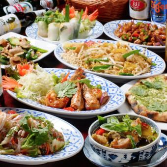 ◎プレミアム宴会コース【3H食べ飲み放題:15品】炙り肉寿司＆大人気タイ料理7000円→5000円