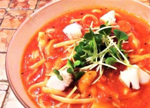 【6月】夏季限定! 冷製真夜中のリングイネ ～辛口トマトスープ仕立て～ 