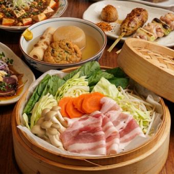 季節宴会【+550円でおでん食べ放題♪】３時間飲放題付 11品 星涼コース（税込６６００円）