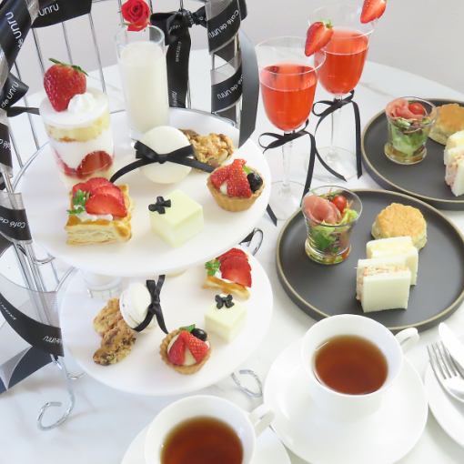 ★GW限定★【いちごづくしのアフタヌーンティー】名物フルーツサンド＋乾杯ドリンク付き