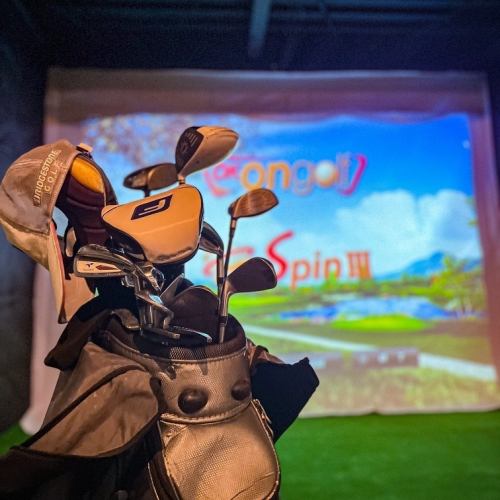 Enjoy a game of simulation golf while enjoying delicious food and drinks.