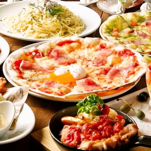 【当天OK】2 H含饮料·CONA特产窑烤披萨,共计<5项>