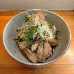 Plenty of condiments, Seseri Ponzu sauce
