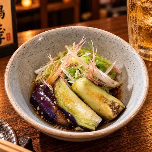 The pungent aroma of "eggplant with wasabi"