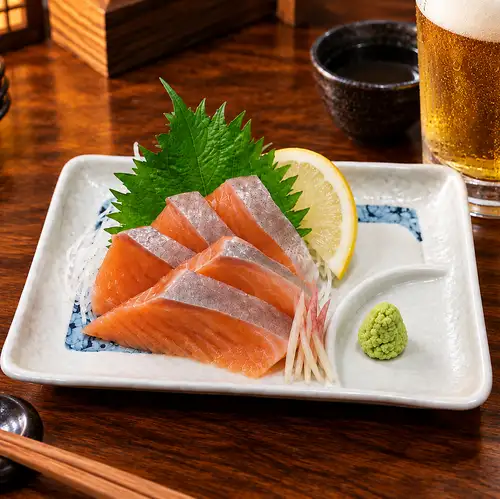 Salmon sashimi